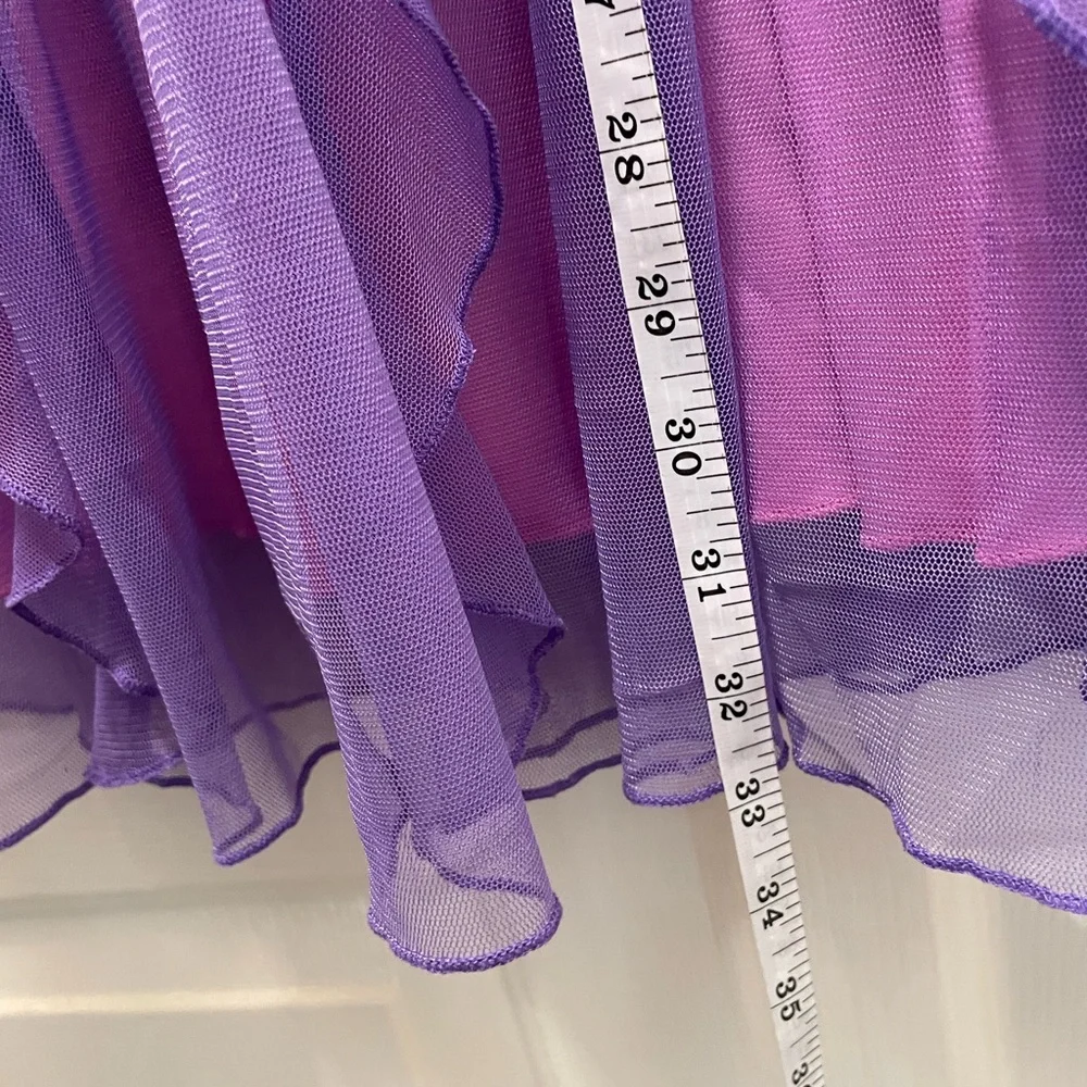 Disney Rapunzel Dress Medium Tulle Purple Girls Dress Up Pretend Play Velvet Top